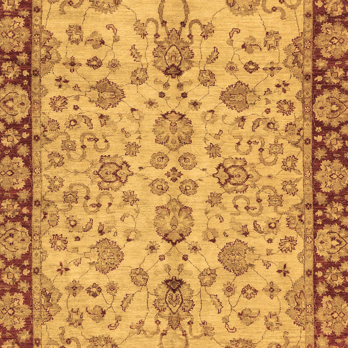 Machine Washable Oriental Brown Traditional Rug, wshabs3011brn