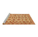 Sideview of Machine Washable Abstract Orange Rug, wshabs3012