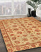 Machine Washable Abstract Orange Rug in a Family Room, wshabs3012