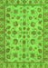 Machine Washable Abstract Green Modern Area Rugs, wshabs3012grn