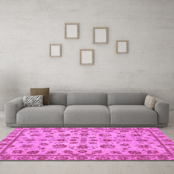 Machine Washable Abstract Purple Modern Area Rugs in a Living Room, wshabs3012pur