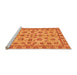 Sideview of Machine Washable Abstract Orange Modern Area Rugs, wshabs3012org