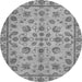 Round Machine Washable Abstract Gray Modern Rug, wshabs3012gry