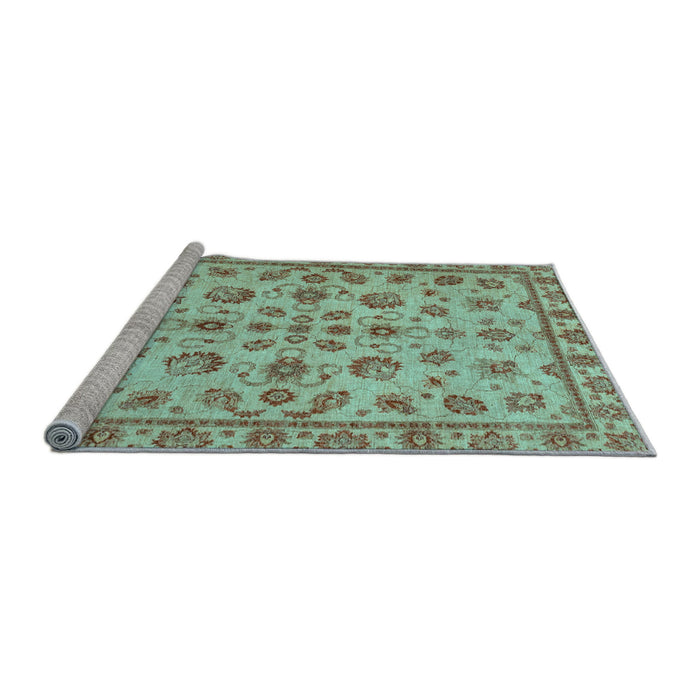Sideview of Machine Washable Abstract Light Blue Modern Rug, wshabs3012lblu
