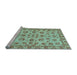 Sideview of Machine Washable Abstract Light Blue Modern Rug, wshabs3012lblu