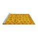 Sideview of Machine Washable Abstract Yellow Modern Rug, wshabs3012yw