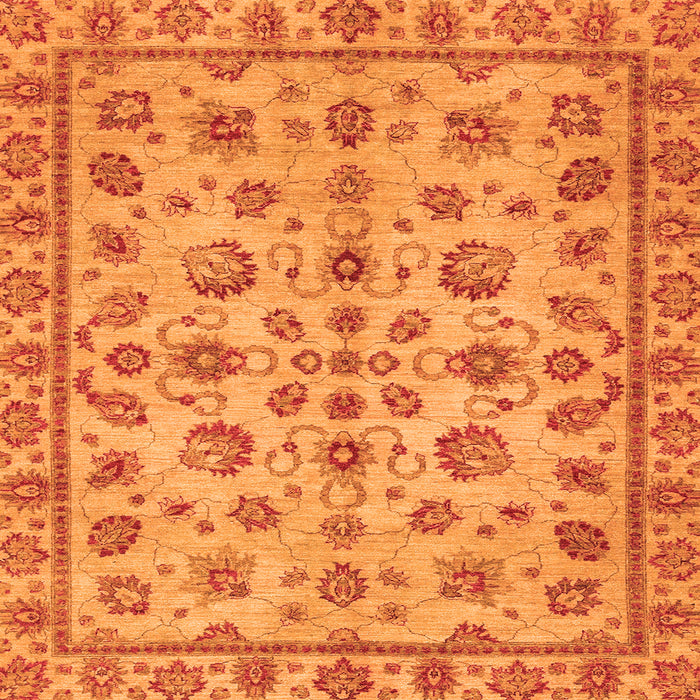 Square Abstract Orange Modern Rug, abs3012org