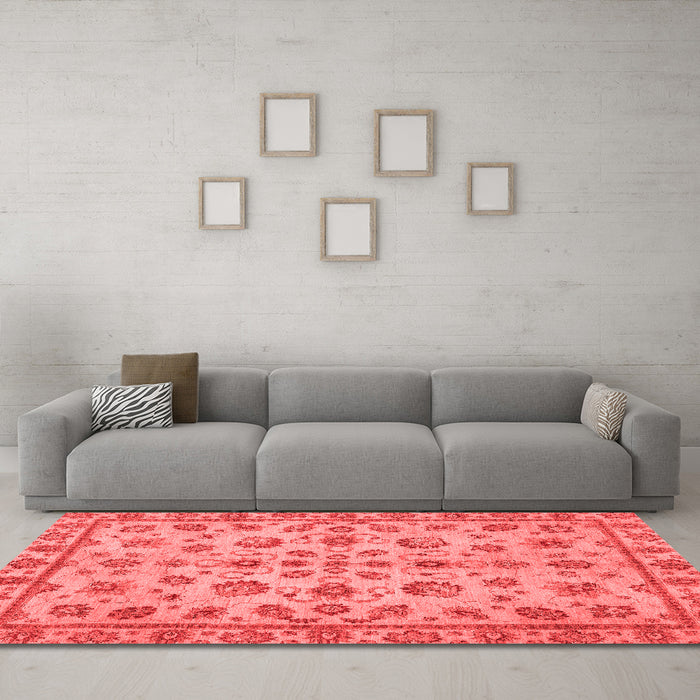 Modern Red Washable Rugs