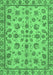 Machine Washable Abstract Emerald Green Modern Area Rugs, wshabs3012emgrn