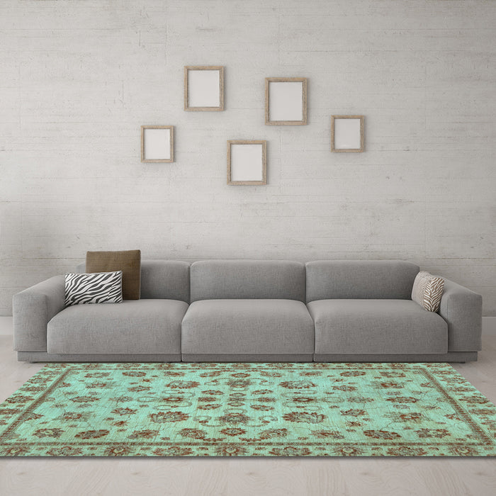 Machine Washable Abstract Light Blue Modern Rug in a Living Room, wshabs3012lblu