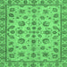 Square Abstract Emerald Green Modern Rug, abs3012emgrn