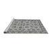 Sideview of Machine Washable Abstract Gray Modern Rug, wshabs3012gry