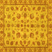 Square Abstract Yellow Modern Rug, abs3012yw