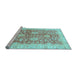 Sideview of Machine Washable Abstract Light Blue Modern Rug, wshabs3013lblu