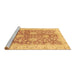 Sideview of Machine Washable Abstract Brown Modern Rug, wshabs3013brn