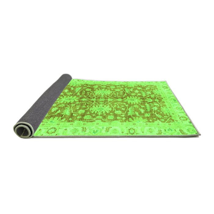 Sideview of Abstract Green Modern Rug, abs3013grn