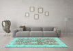 Machine Washable Abstract Light Blue Modern Rug in a Living Room, wshabs3013lblu