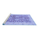 Sideview of Machine Washable Abstract Blue Modern Rug, wshabs3013blu