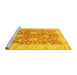 Sideview of Machine Washable Abstract Yellow Modern Rug, wshabs3013yw