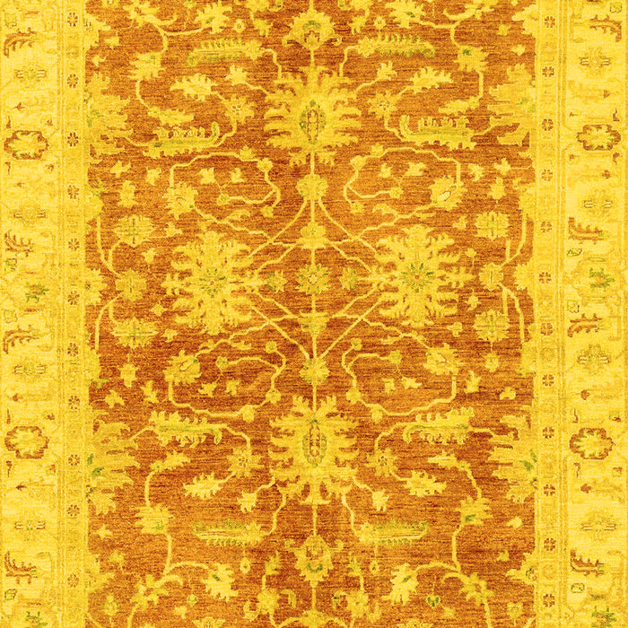 Machine Washable Abstract Yellow Modern Rug, wshabs3013yw