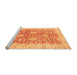 Sideview of Machine Washable Abstract Orange Modern Area Rugs, wshabs3013org