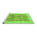 Sideview of Machine Washable Abstract Green Modern Area Rugs, wshabs3013grn