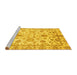 Sideview of Machine Washable Oriental Yellow Traditional Rug, wshabs3014yw