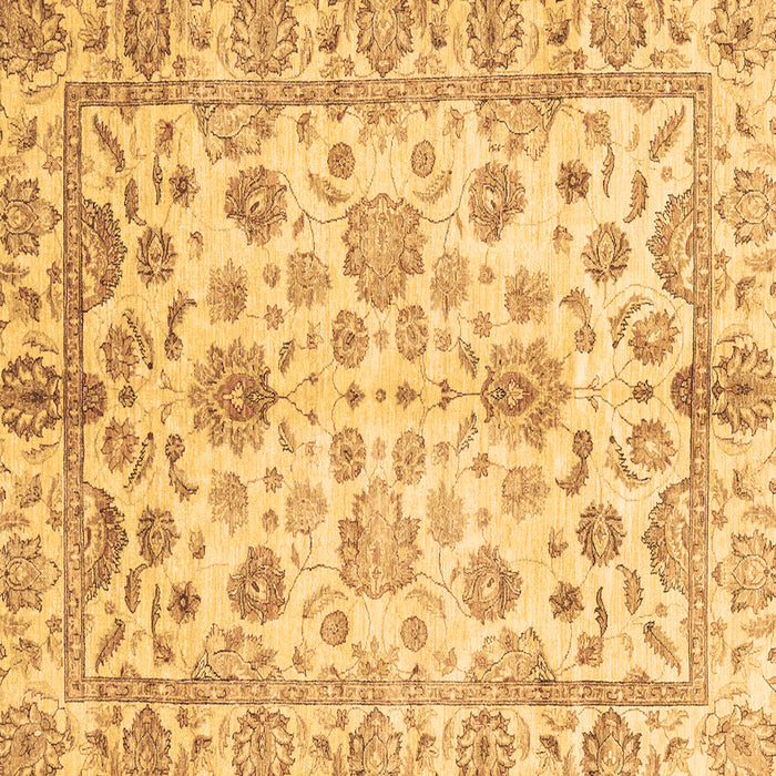 Square Machine Washable Oriental Brown Traditional Rug, wshabs3014brn