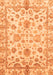 Machine Washable Oriental Orange Traditional Area Rugs, wshabs3014org