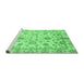 Sideview of Machine Washable Oriental Emerald Green Traditional Area Rugs, wshabs3014emgrn