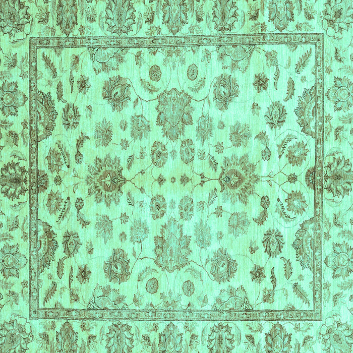 Square Oriental Turquoise Traditional Rug, abs3014turq
