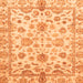 Square Machine Washable Oriental Orange Traditional Area Rugs, wshabs3014org