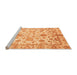 Sideview of Machine Washable Oriental Orange Traditional Area Rugs, wshabs3014org