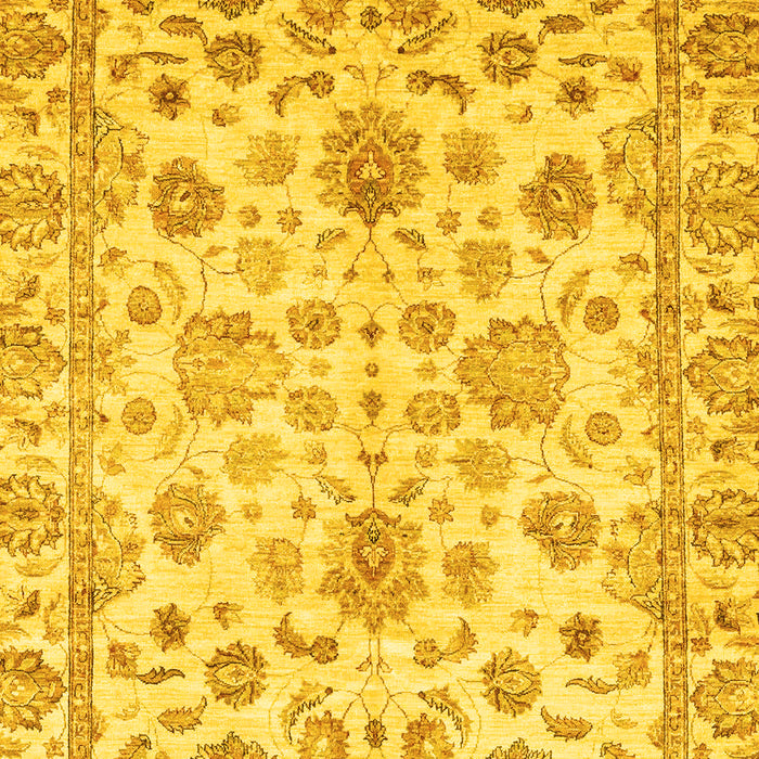 Machine Washable Oriental Yellow Traditional Rug, wshabs3014yw