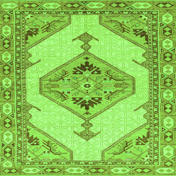 Square Abstract Green Modern Rug, abs3015grn