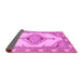 Sideview of Abstract Purple Modern Rug, abs3015pur