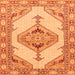 Square Machine Washable Abstract Orange Modern Area Rugs, wshabs3015org