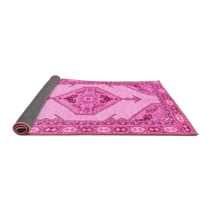 Sideview of Abstract Pink Modern Rug, abs3015pnk