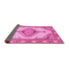 Sideview of Abstract Pink Modern Rug, abs3015pnk