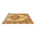 Sideview of Machine Washable Abstract Brown Modern Rug, wshabs3015brn