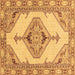 Square Abstract Brown Modern Rug, abs3015brn