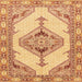 Square Abstract Orange Modern Rug, abs3015