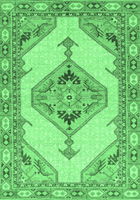 Abstract Emerald Green Modern Rug, abs3015emgrn