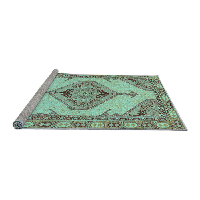 Sideview of Machine Washable Abstract Light Blue Modern Rug, wshabs3015lblu