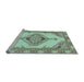 Sideview of Machine Washable Abstract Light Blue Modern Rug, wshabs3015lblu