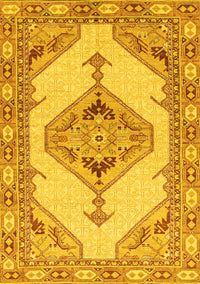 Abstract Yellow Modern Rug, abs3015yw