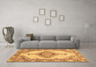 Machine Washable Abstract Brown Modern Rug in a Living Room,, wshabs3015brn