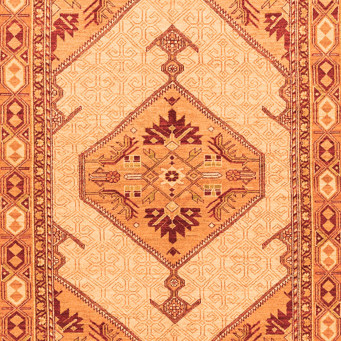 Machine Washable Abstract Orange Modern Area Rugs, wshabs3015org