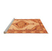 Sideview of Machine Washable Abstract Orange Modern Area Rugs, wshabs3015org