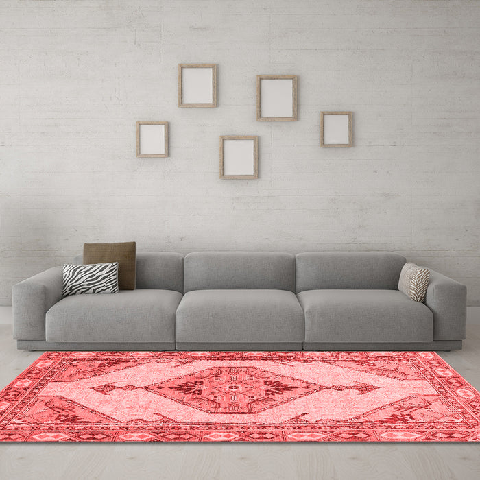 Modern Red Washable Rugs